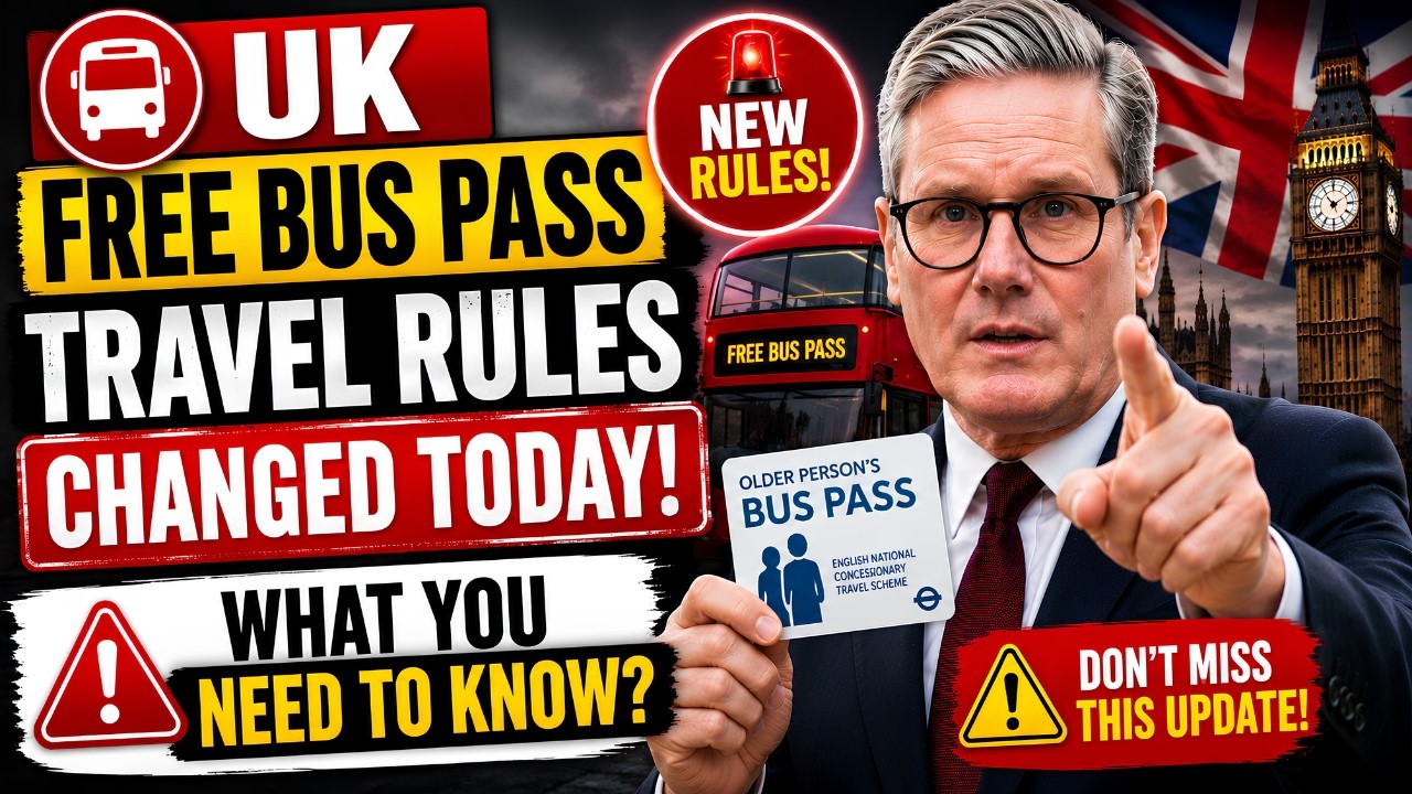 🚌UK Free Bus Pass Travel Rules Changed TODAY &ndash; What You Need to Know? 🚨