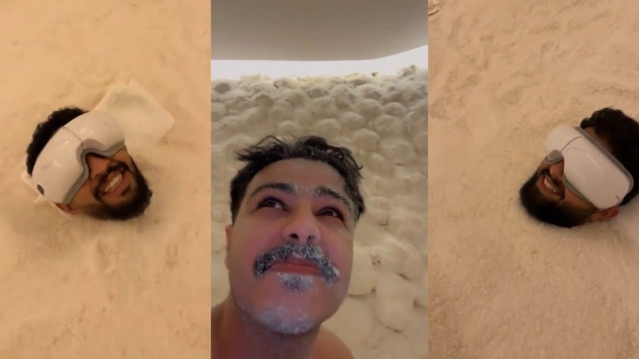 طرد الطاقة السلبية في كهف الملح😂 | سنابات زايد بن سابر