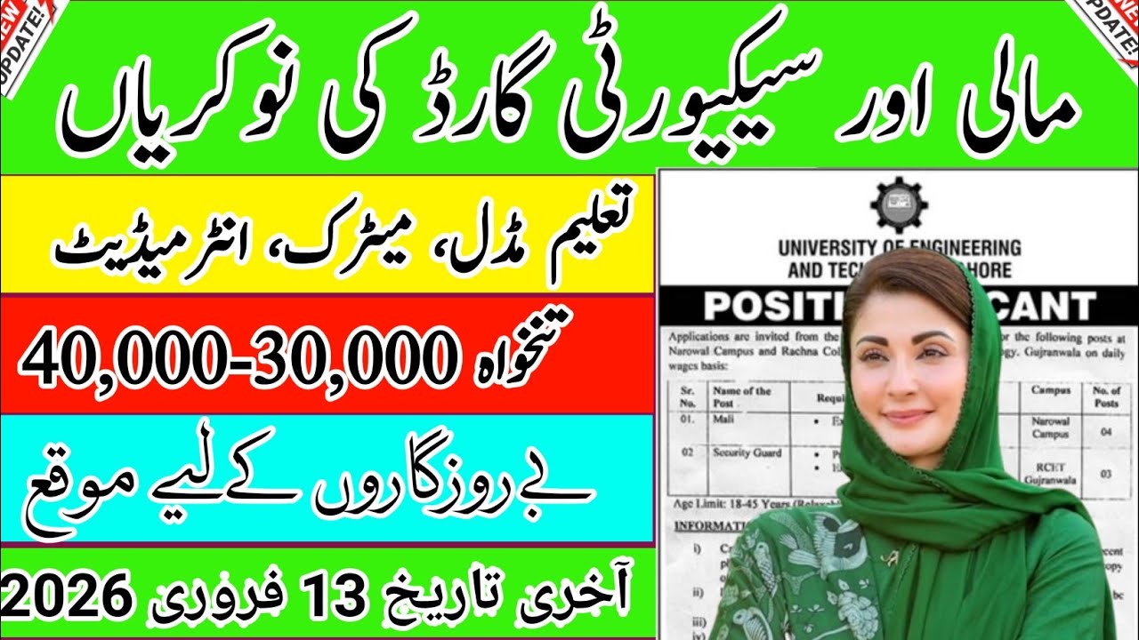 Mali and Security guard Jobs in Lahore 2026-🥰security guard jobs karachi 2025-😱 Aoun jobs official 