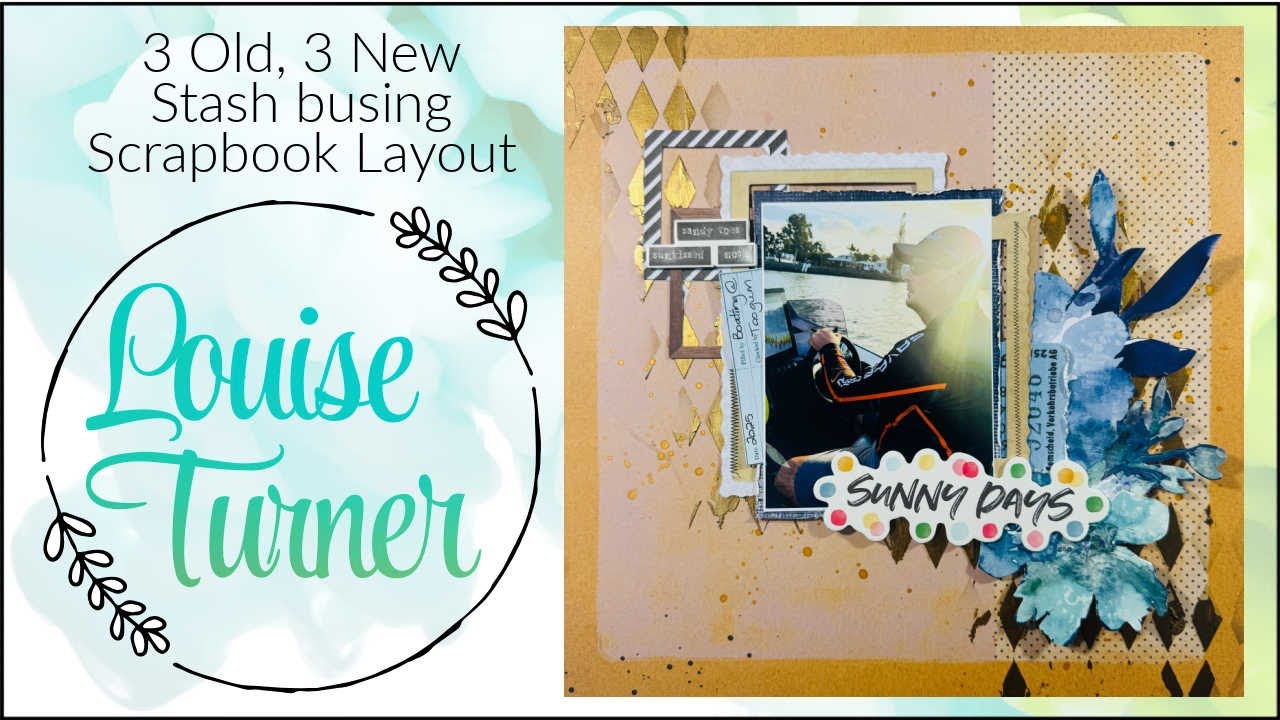 3 Old, 3 New - 12x12 Scrapbook Layout process video