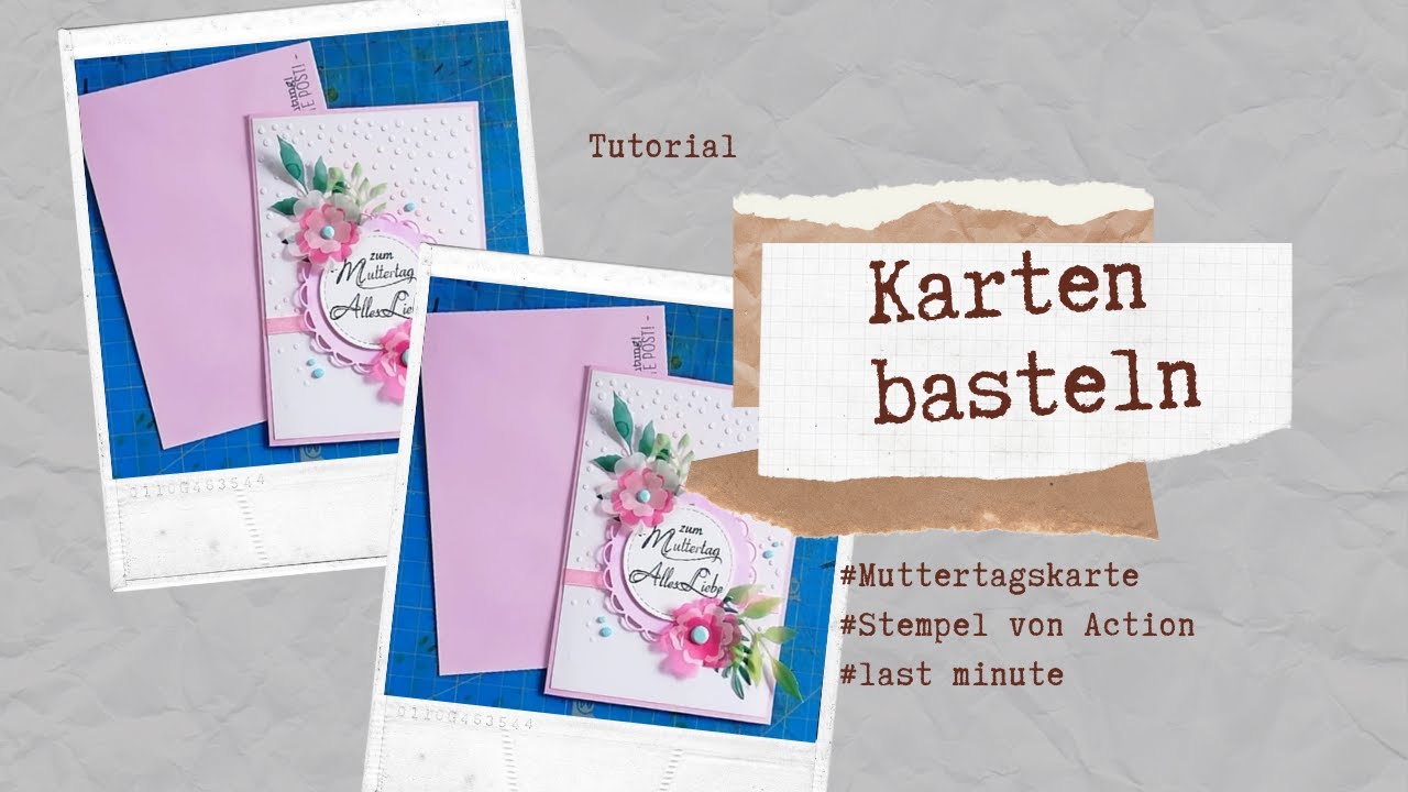 Karten Basteln #last minute #Muttertagskarte