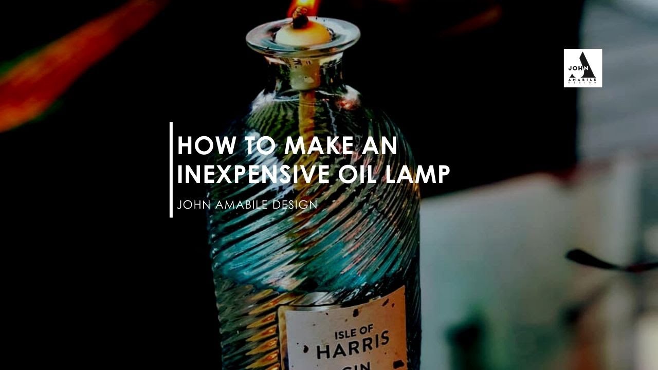 How To Make An Inexpensive Oil Lamp From A Harris Gin Bottle | Recycle Wine, Gin, Alcohol Bottles