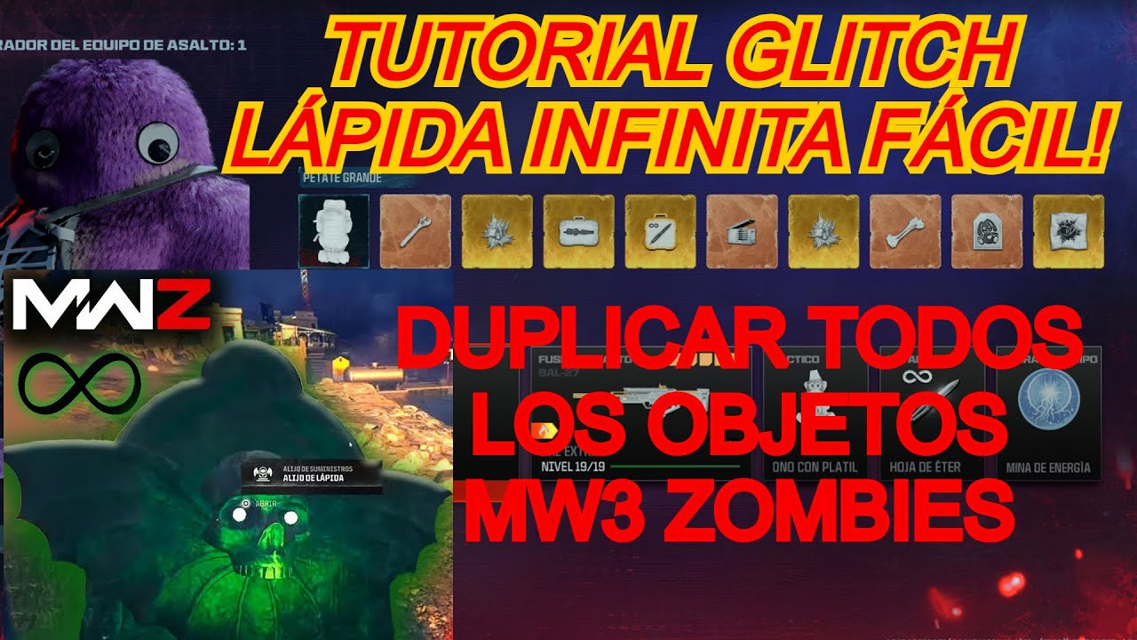 TUTORIAL LAPIDA SOLO FACIL DUPLICAR ALIJO   OBJETOS MW3 ZOMBIES