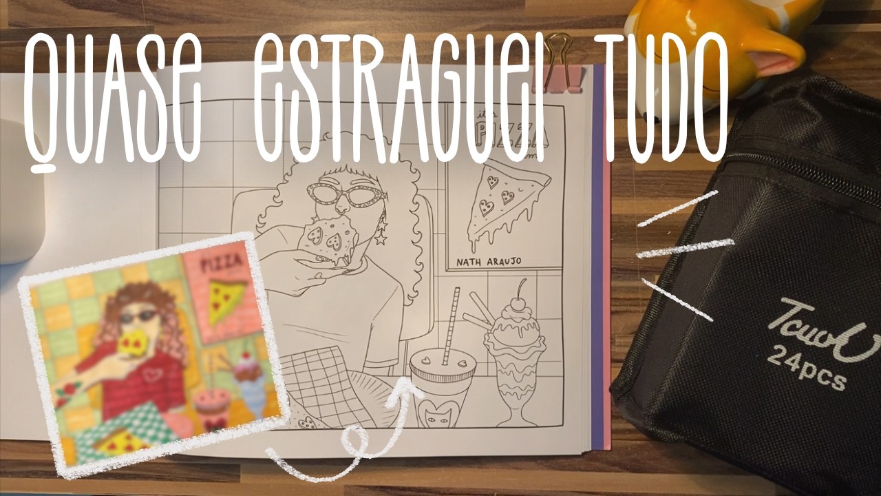 pintando o livro de colorir da Nath Araujo com canetas touch | nanaths para colorir ✮⋆˙