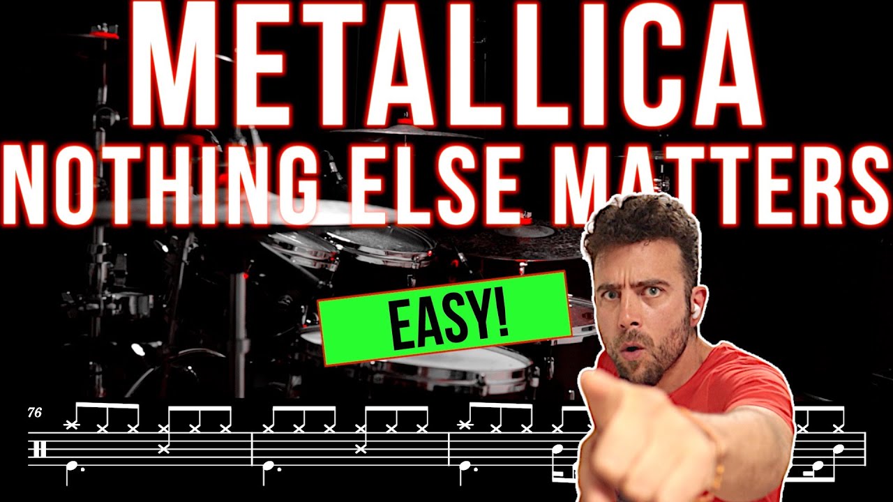 Metallica - Nothing Else Matters - Drum cover (with scrolling drum score)