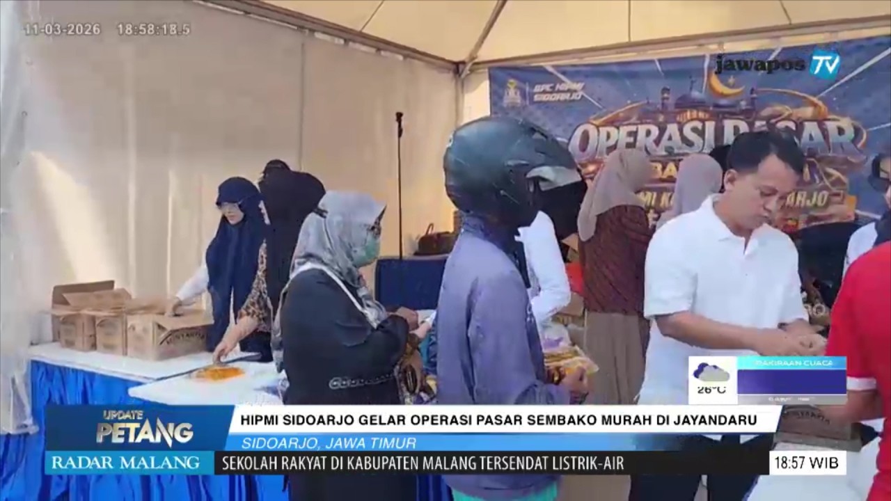 Hipmi Sidoarjo Gelar Operasi Pasar Sembako Murah di Jayandaru