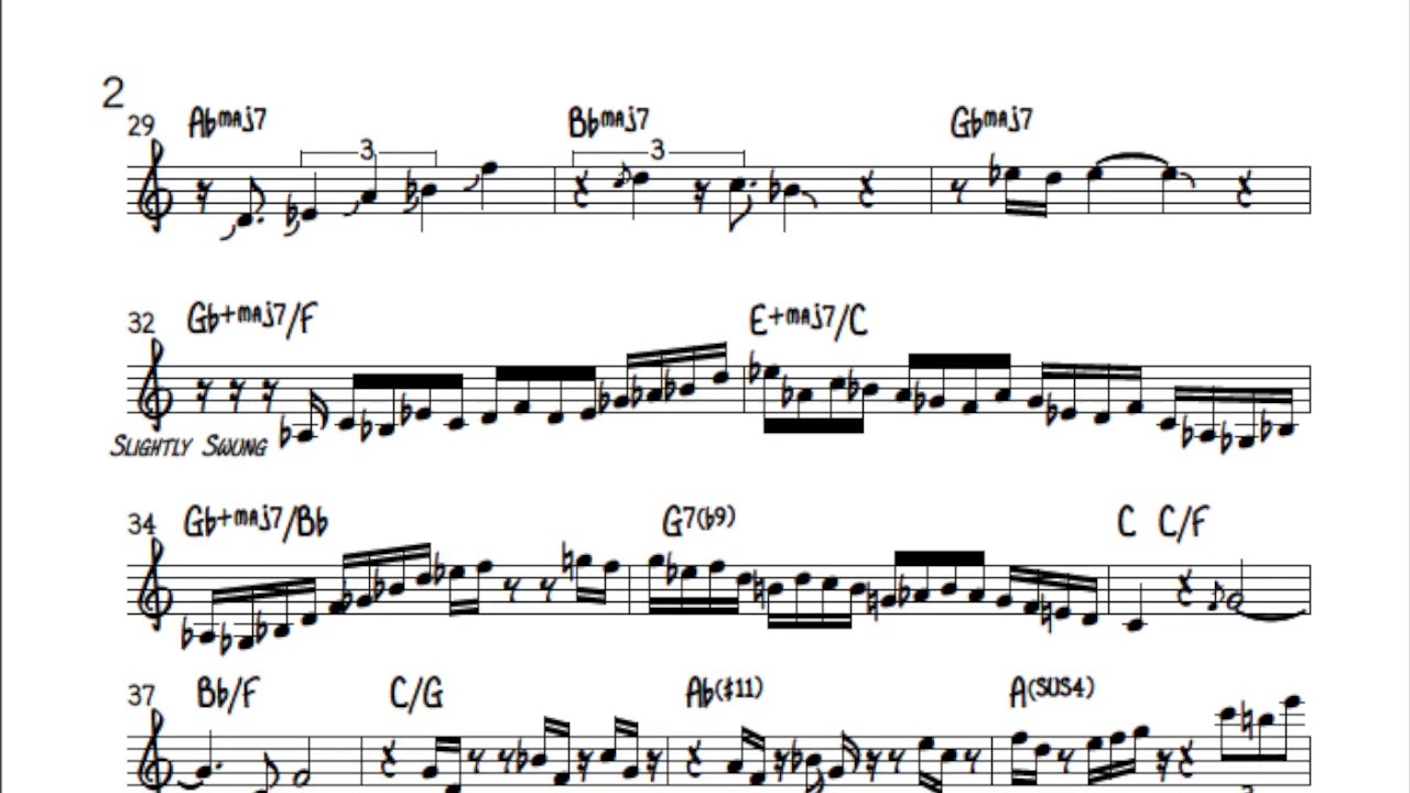 Eidolon Solo Transcription - Allan Holdsworth