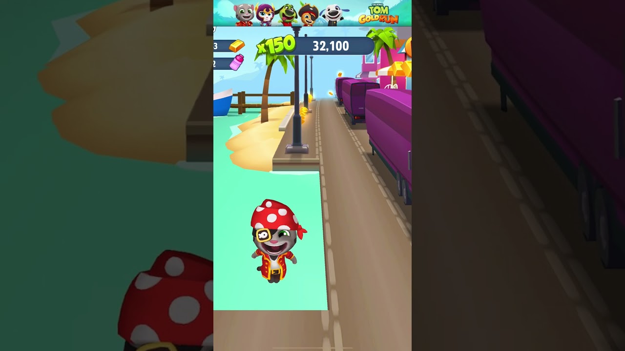 Talking Tom Gold Run Captain Tom VS Talking Tom Hero Dash Talking Ginger Funny Fails & Falls Moments