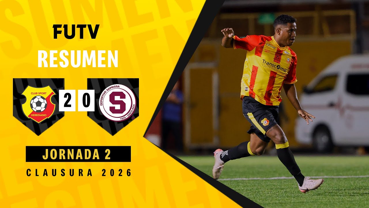 Resumen: Herediano 2-0 Saprissa / Clausura 2026