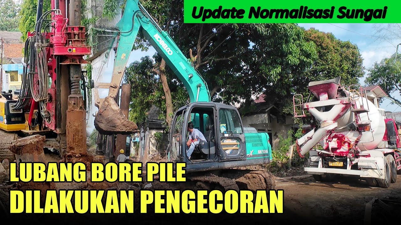 LANGSUNG DILAKUKAN PENGECORAN | Update Normalisasi Sungai Vila Nusa Indah