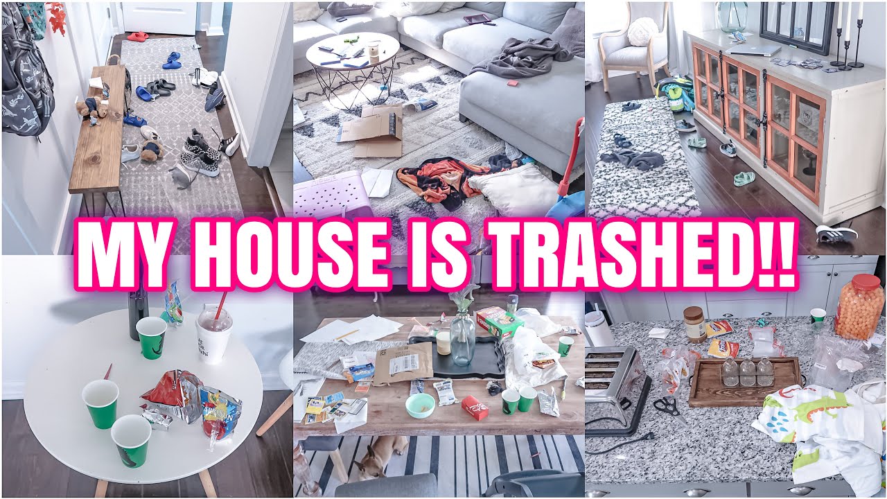 MY HOUSE IS TRASHED! | MESSY HOUSE TRANSFORMATION | REAL LIFE MESS