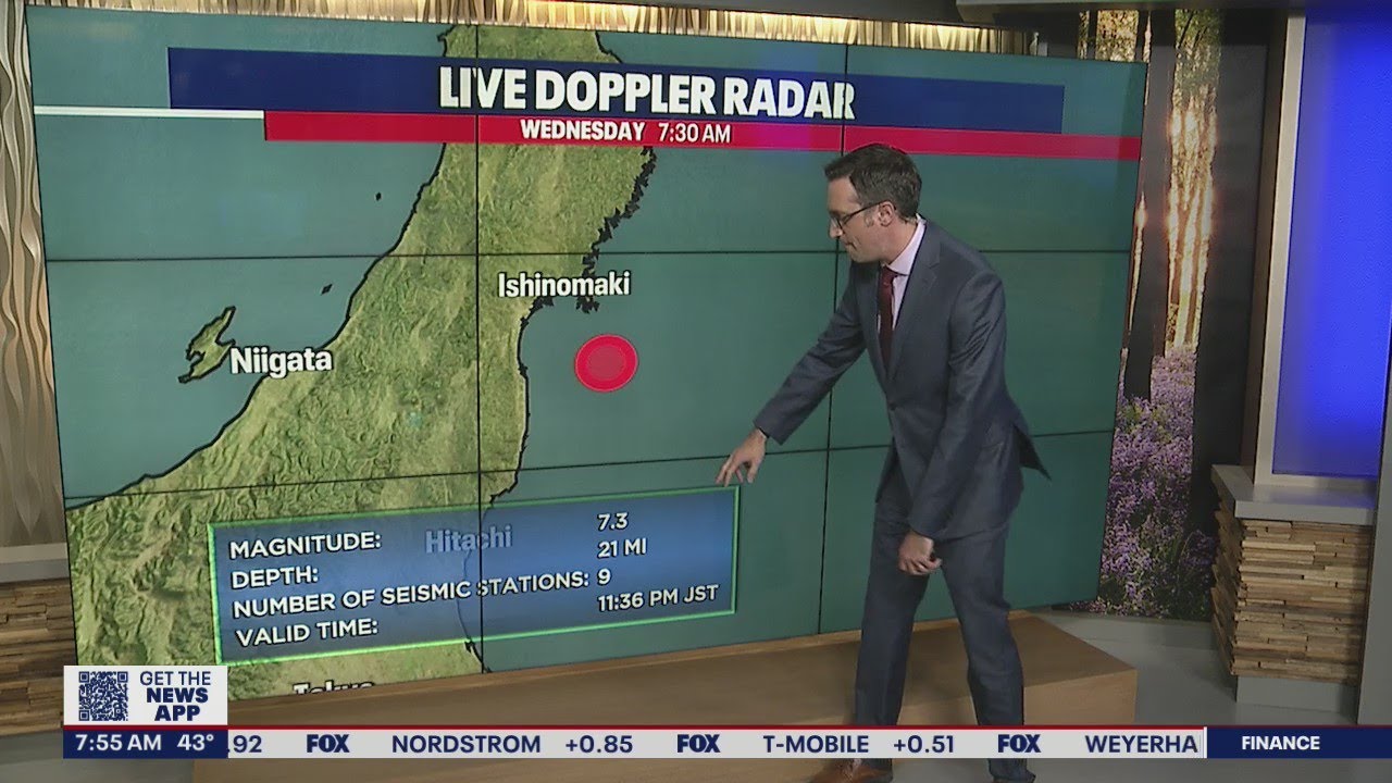 No tsunami expected for Washington after 7.3 magnitude earthquake hits Japan