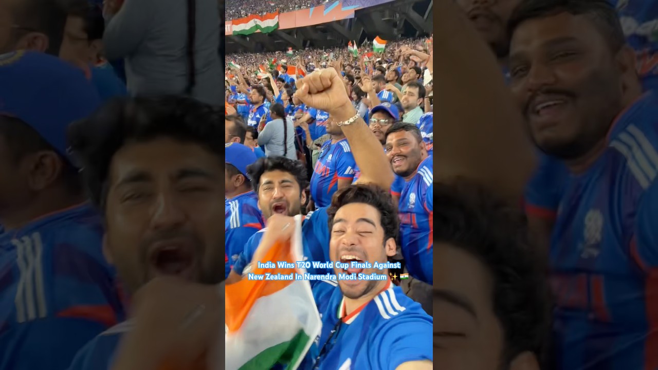 MAD Fans Witness Team India CREATE HISTORY In T20 World Cup Finals 😱 | YT #shorts daily | Ind vs NZ