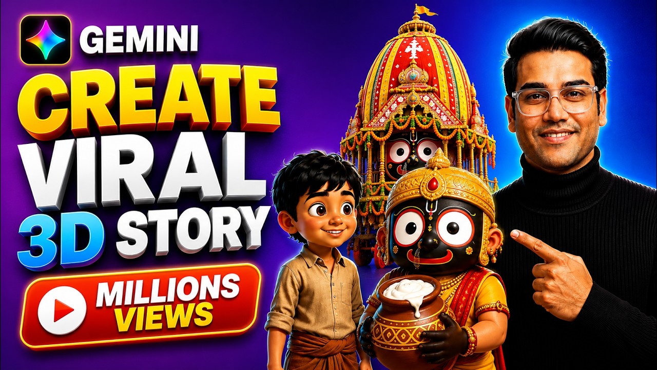 Create Viral Jagannath AI Stories 🤯 | Complete Free Tutorial #GoogleFlow #geminiomni #rathyatra