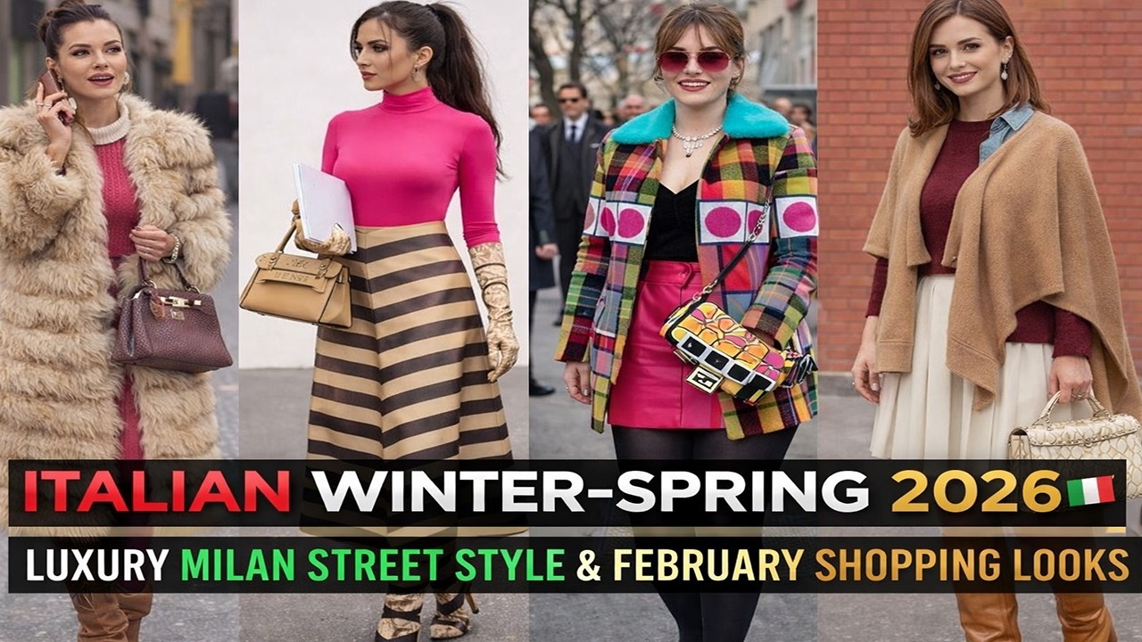 ITALIAN WINTER–SPRING 2026 🇮🇹 | LUXURY MILAN STREET STYLE & FEBRUARY SHOPPING LOOKS