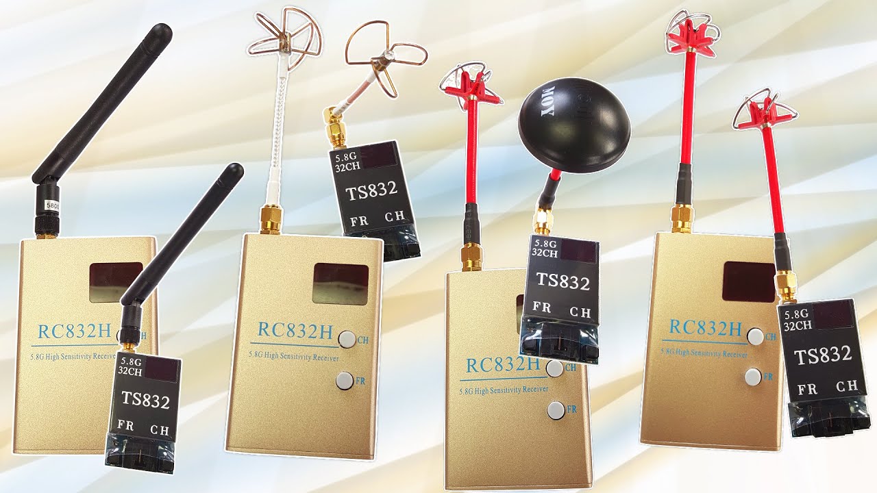 FPV Test antennas - Standard, Cheap clover, Aomway, Moy / TS832 & RC832H