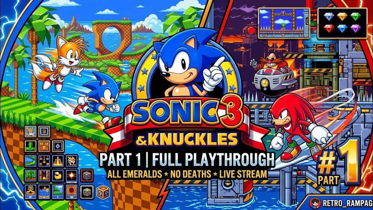 Sonic 3 & Knuckles Playthrough Part 1 #Sega #Playstation #gaming