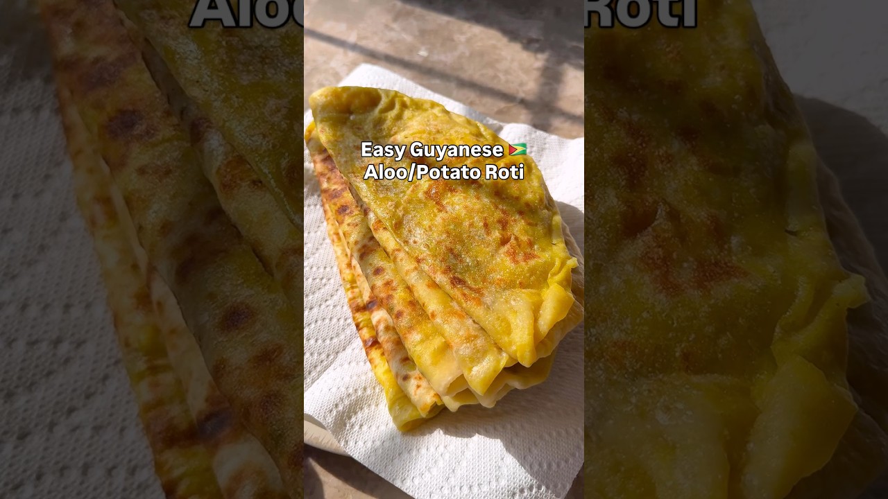 Простые гайанские картофельные лепешки (алу/картофельные роти).