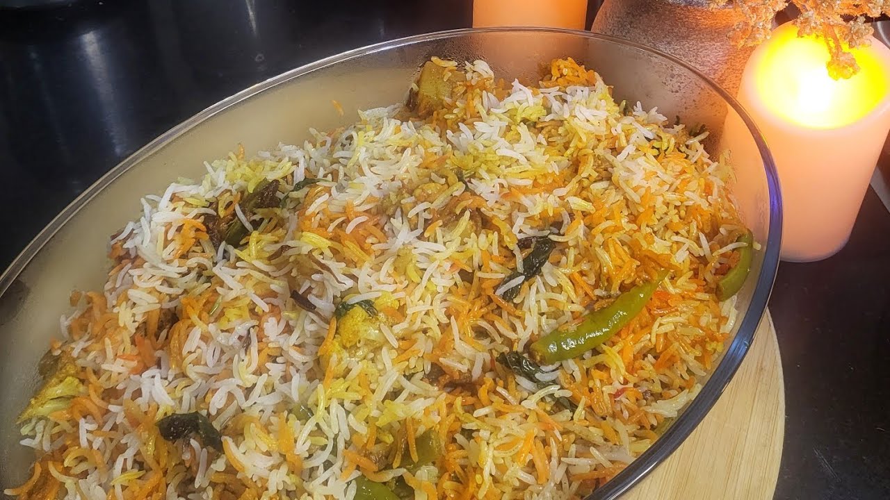 Hyderabadi Vegetable Dum Biryani by Leena's Home Kitchen. 
