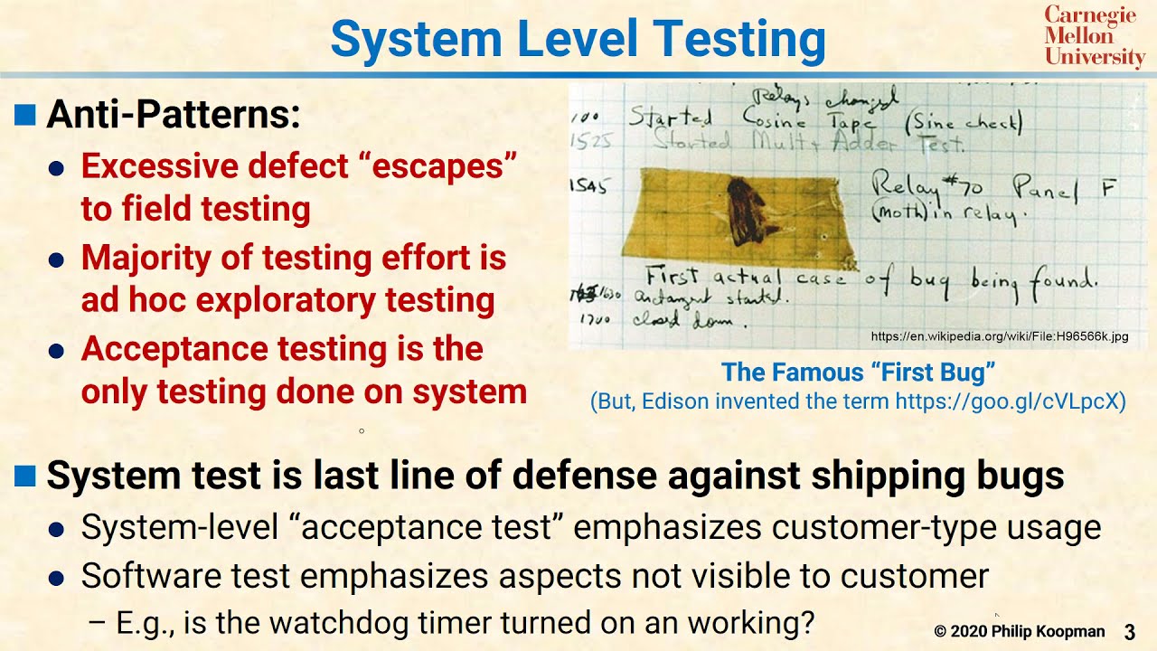 L18 03 System Level Testing Overview