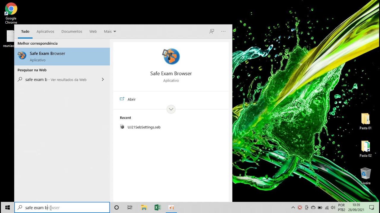 Como abrir o Safe Exam Browser