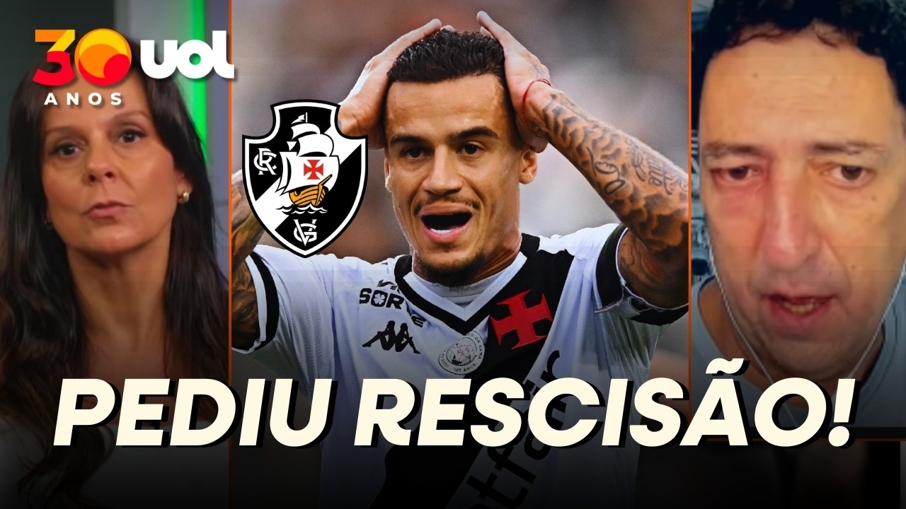 PHILIPPE COUTINHO PEDE RESCISÃO AO VASCO E QUER SAIR DO CLUBE; VEJA DETALHES DA NEGOCIAÇÃO