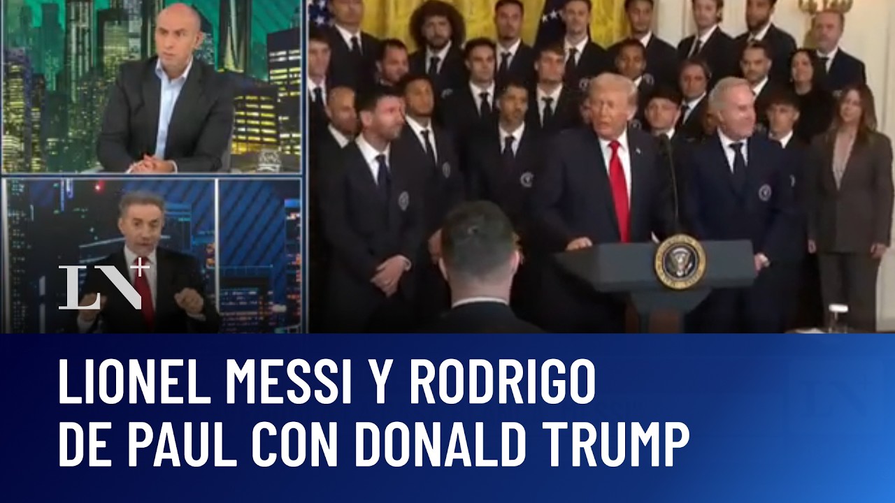 Evento en la Casa Blanca: Messi le regaló una camiseta del Inter Miami a Donald Trump