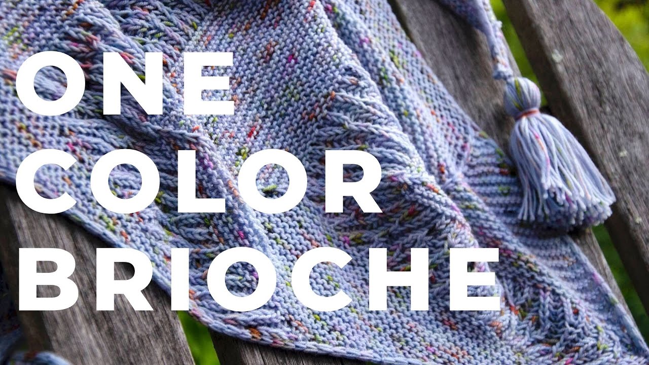 One Color Brioche for Relish Shawl
