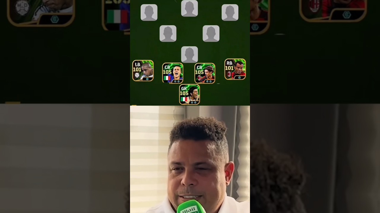 Ronldo nazario r9  pick his playing 11 #ronaldo9 #r9 #football