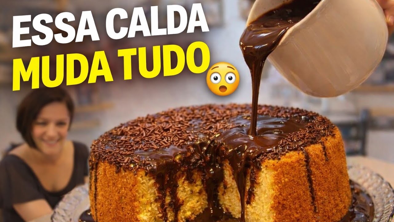 Essa calda de chocolate muda o bolo de cenoura 😱