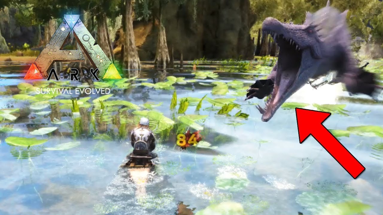 EL PANTANO!! UN COCODRILO APARECE DE LA NADA!! ARK SURVIVARK #22