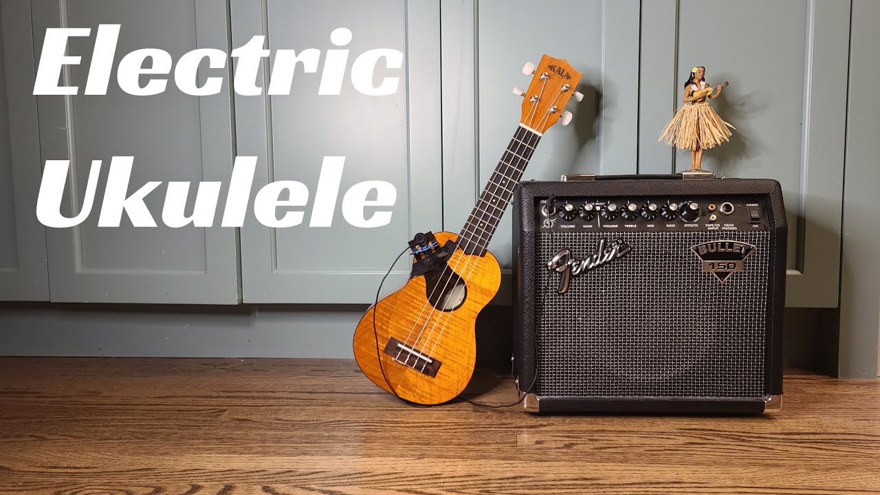 playing rock songs on a DIY electric ukulele!
