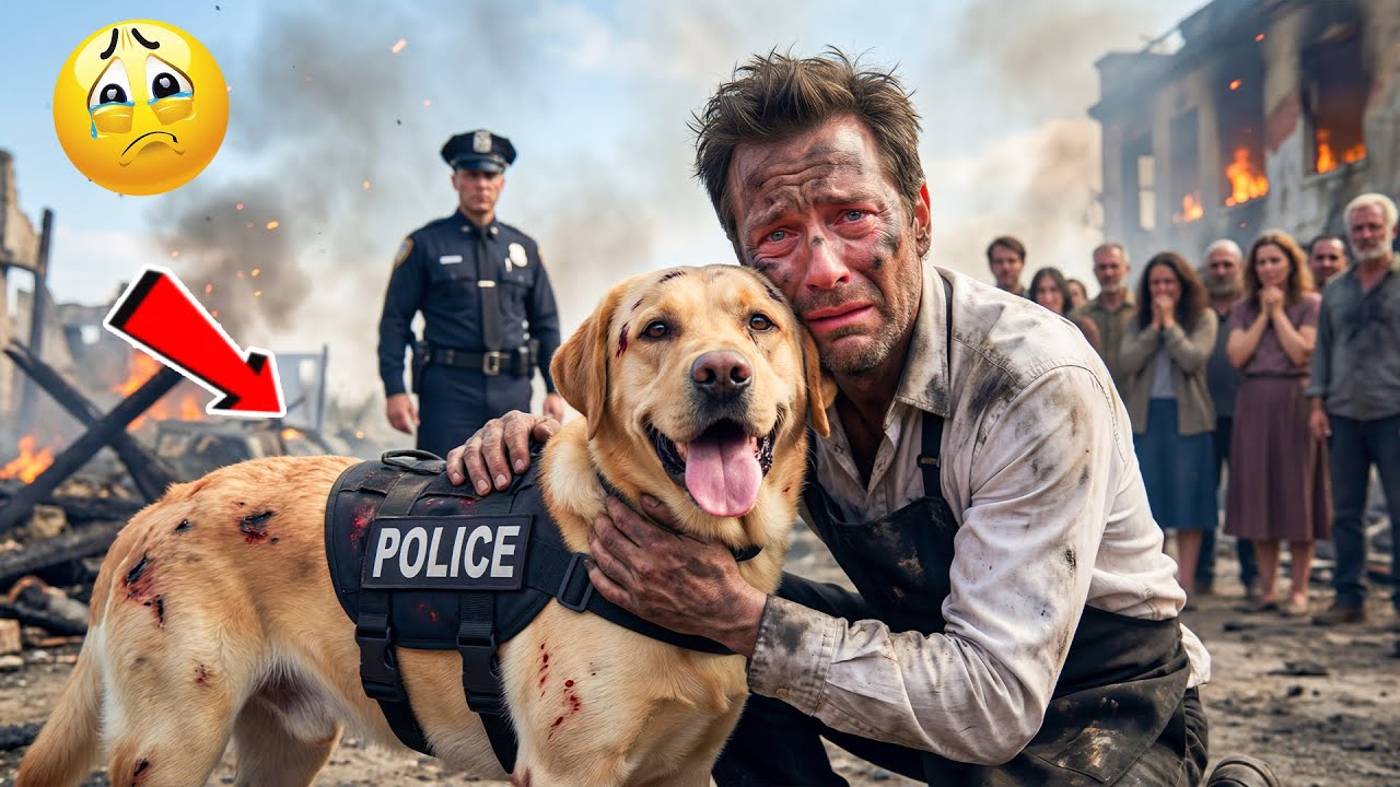 Labrador Retriever Blocked the Police Mission… Until He Saved a Man from a Horrific Fire! 😱