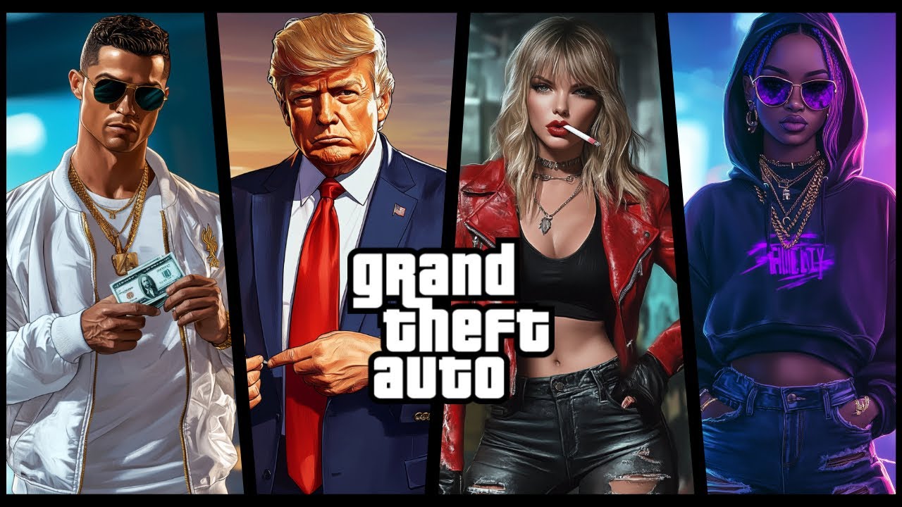 Remastered GTA 6 Loading Screen | Trump, Ronaldo, Taylor Swift & More in GTA Style