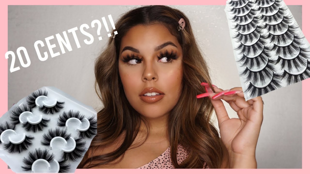 20 CENT LASHES ?!!!!! *Aliexpress Lashes* | Desi Hernandez