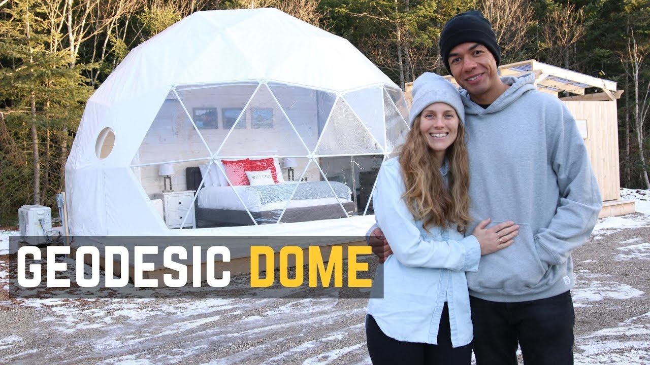 AMAZING Luxury Glamping Dome! | Airbnb Geodesic Dome Tour!