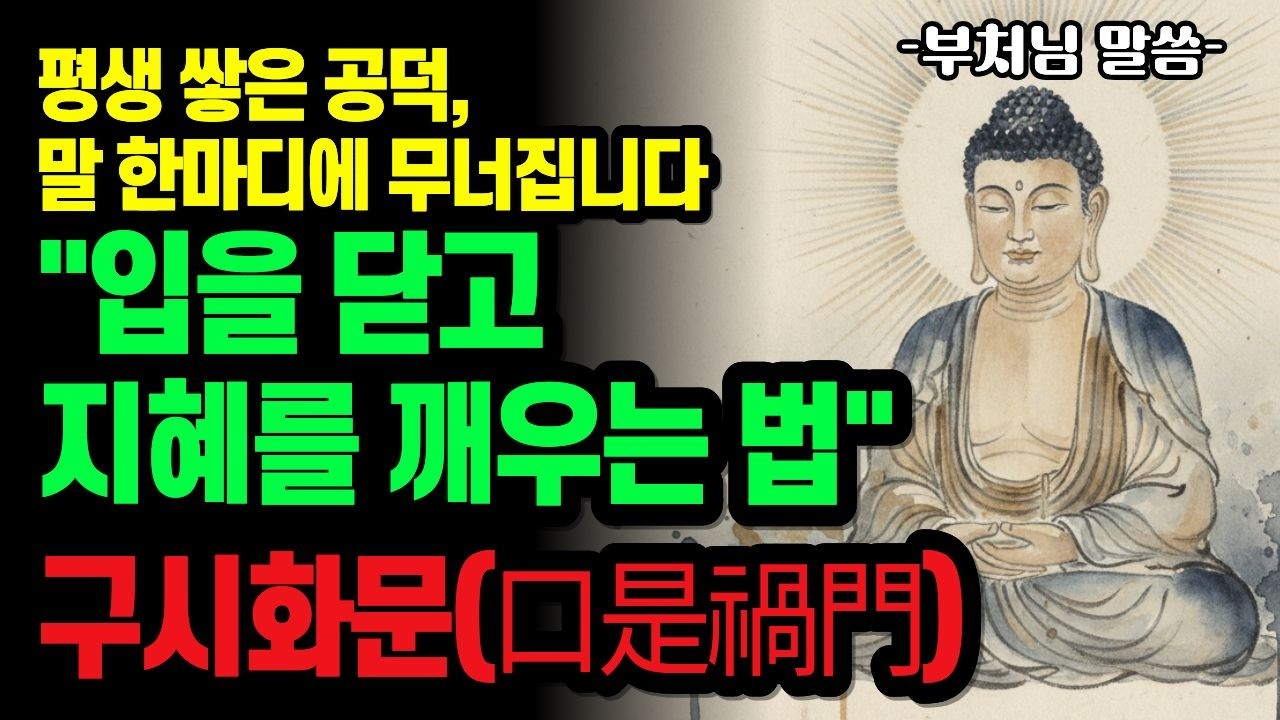 입을 닫고 마음을 열 때 비로소 들리는 진리 | 붓다의 경고: 구시화문(口시禍門)