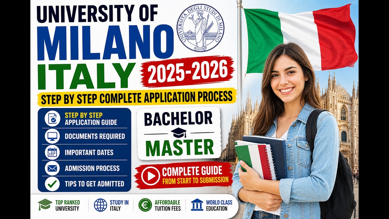 University of Milano Italy 2025-2026 | Step by Step Complete Application Process | Bachelor, Master