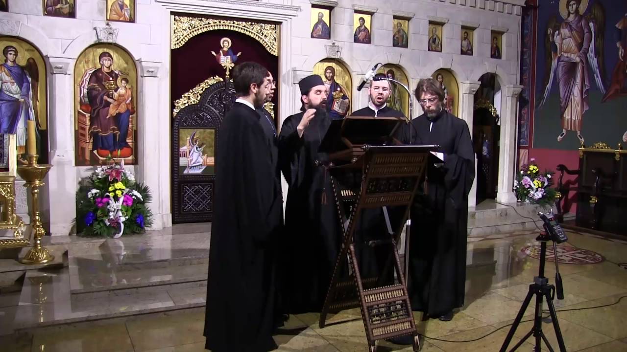 Катавасије Канона Пасхе (1, 3, 7, 8 и 9. песма), мелос Петра Лампадарија,  глас 1.
