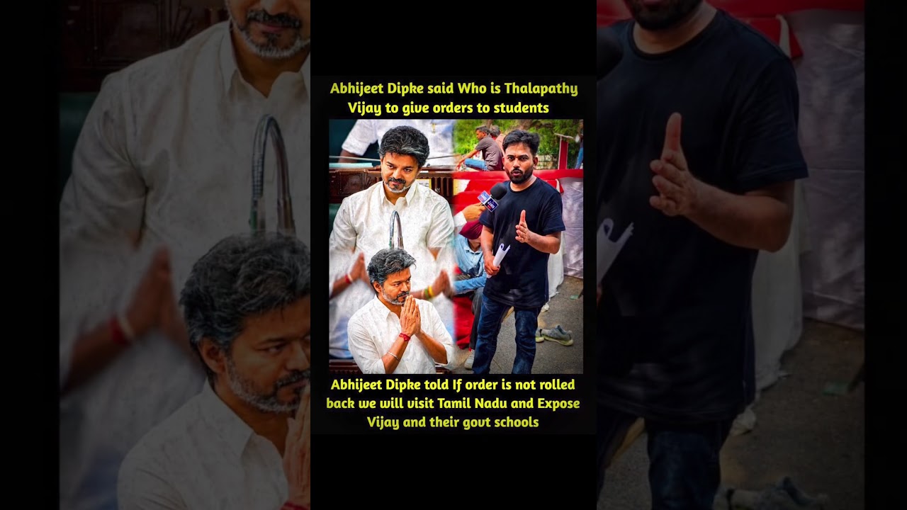 Abhijeet Dipke Challenges Thalapathy Vijay! 🔥 | &ldquo;Students Have the Right to Protest&rdquo;