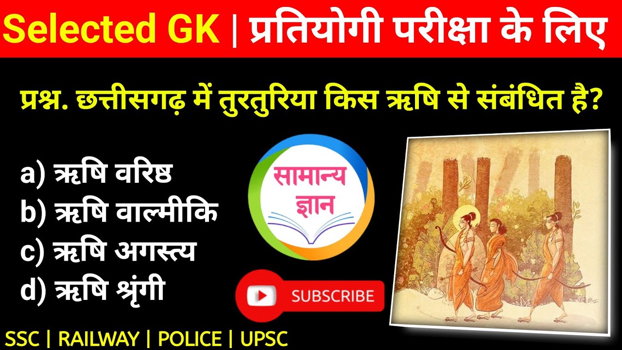 छत्तीसगढ़ सामान्य ज्ञान General Knowledge Top GK/GS questions 