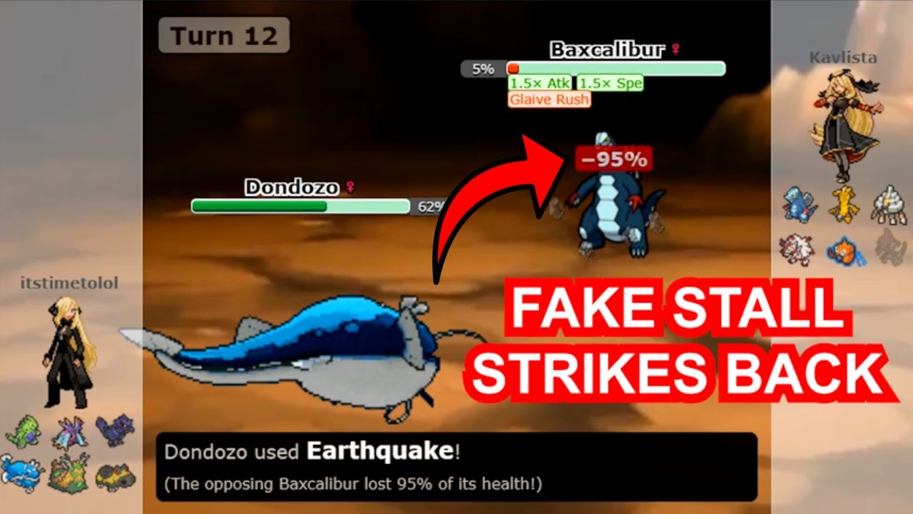 TROLLING LADDER PLAYERS WITH FAKE STALL ON POKEMON SHOWDOWN !!