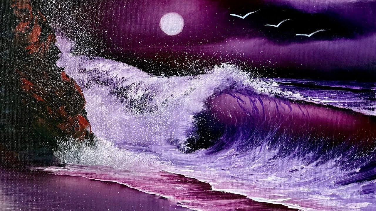 Сезон 4, серия 24 (MNM) — Учебник «Буквально КАЖДЫЙ ШАГ» — Морской пейзаж на чёрном холсте #Paint...