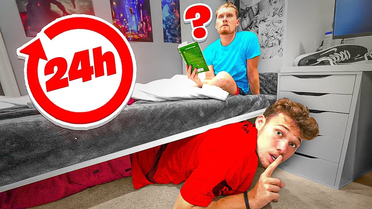 I Spent The Night In My BROTHER’S House & He Had No Idea... (24 Hour Challenge)