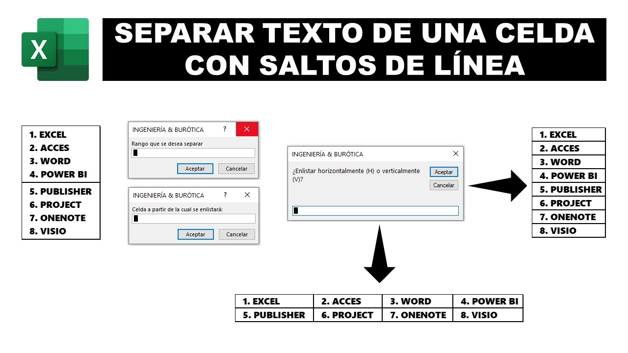 Separar el Texto de una Celda con Saltos de Línea en Excel 🔠🆎