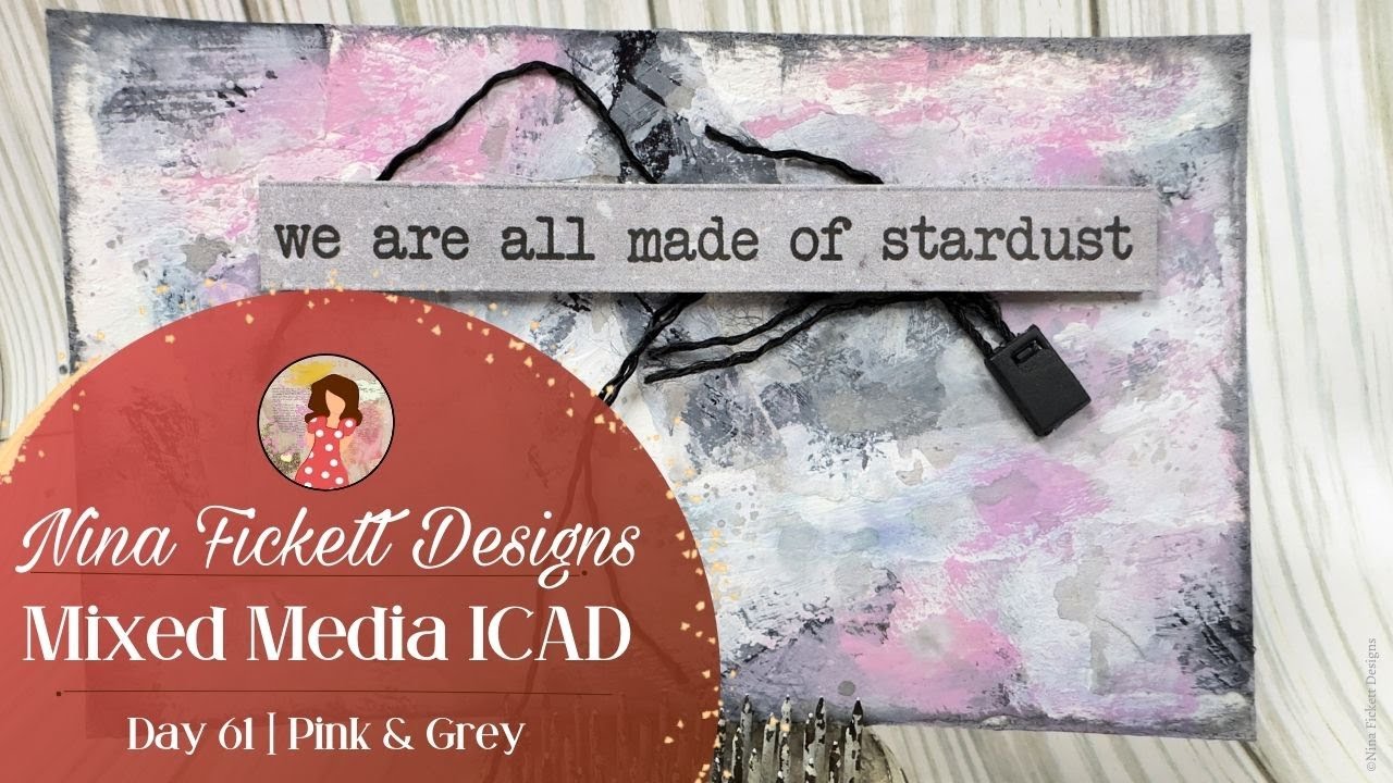 Mixed Media ICAD 2023 | Day 61| Pink & Grey