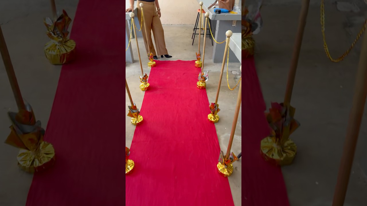 Alfombra roja casera. #fyp #alfombraroja #shorts #reels #youtubeshorts #love #manualidades