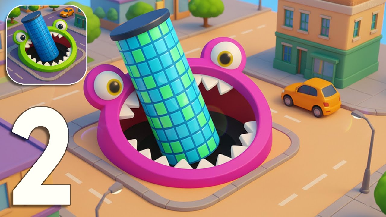 Hole.io - Gameplay Walkthrough Part 2 - Swallow, Grow, Dominate! Satisfying Gameplay (Android, iOS)