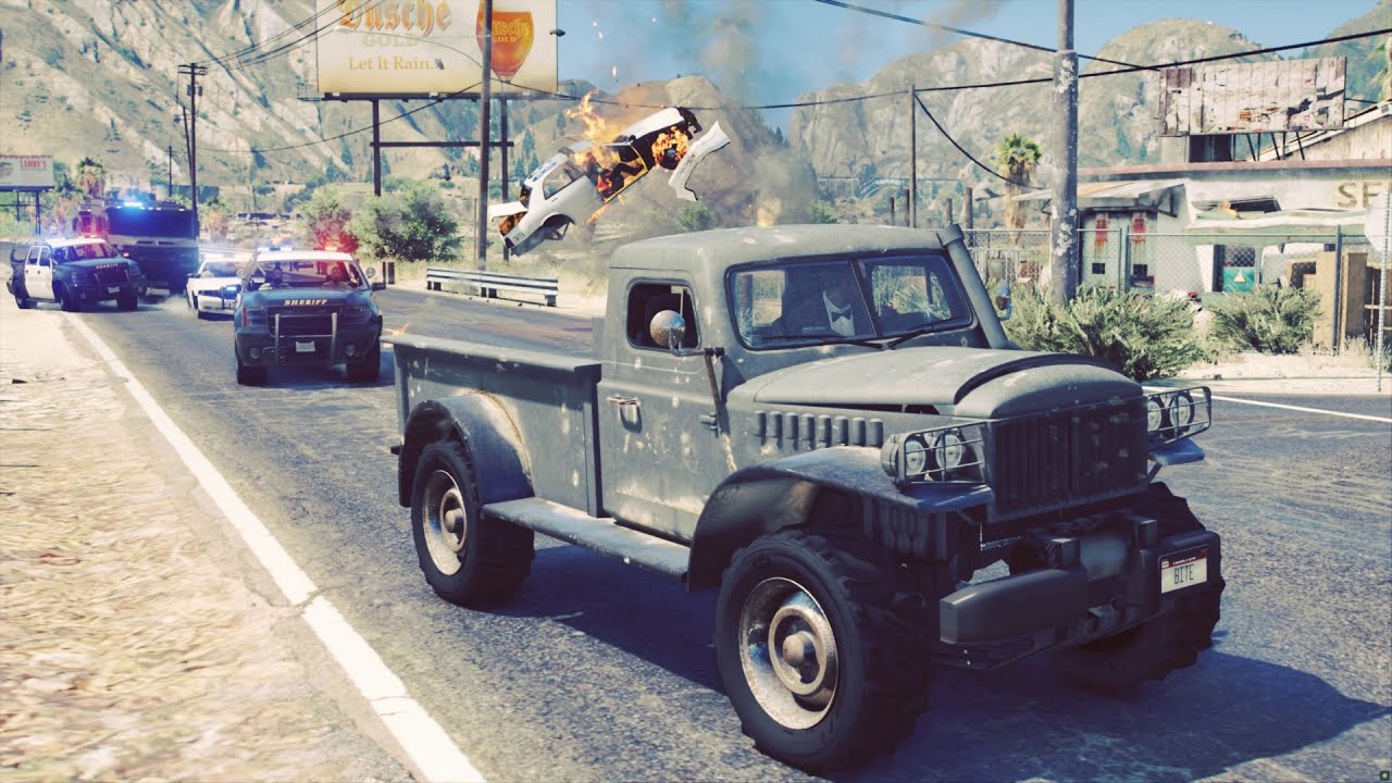 GTA V: Police Chase - Ultra Realistic Graphics - 4k 60fps