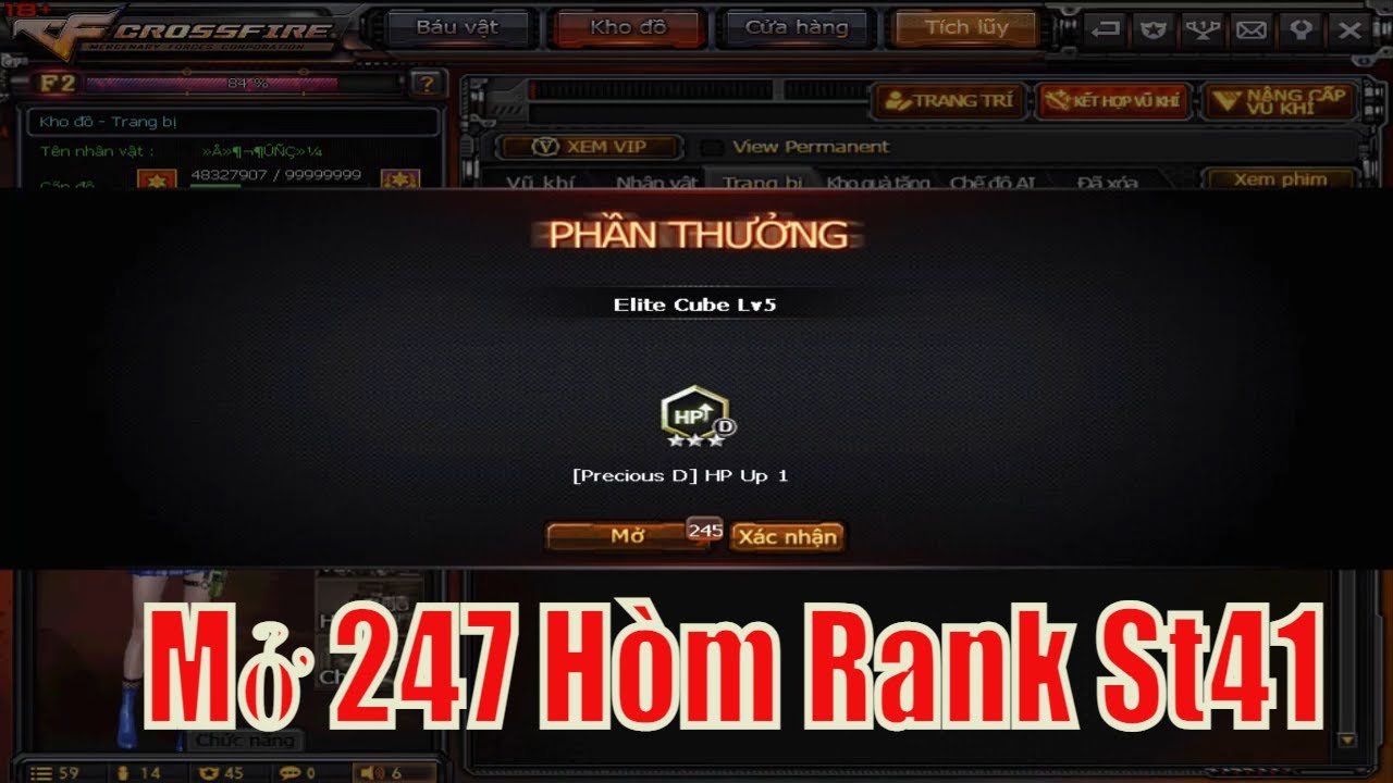 [ Bình Luận CF ] Mở 247 Hòm Rank Ai Mode CFVN .Ghép Core VÍPPRO1987CFcrossfire.